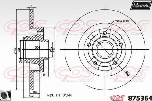 Maxtech 875364.0065 - Bremžu diski ps1.lv