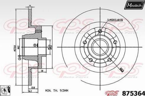 Maxtech 875364.0085 - Bremžu diski ps1.lv