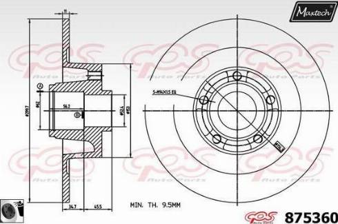 Maxtech 875360.0065 - Bremžu diski ps1.lv