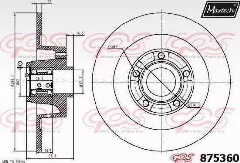 Maxtech 875360.6985 - Bremžu diski ps1.lv