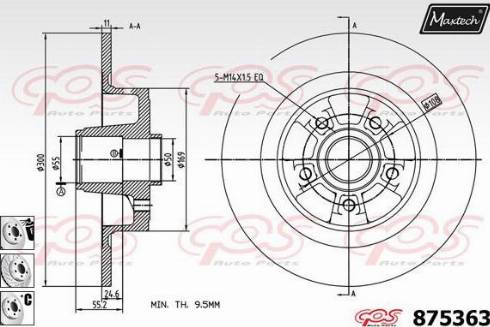 Maxtech 875363.6985 - Bremžu diski ps1.lv