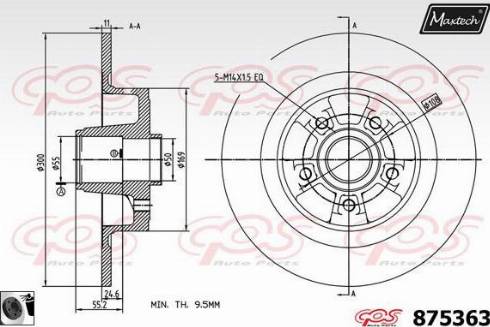 Maxtech 875363.0065 - Bremžu diski ps1.lv