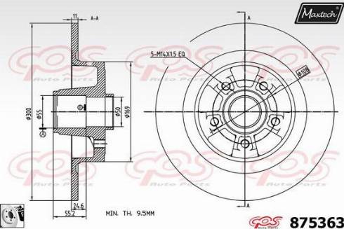 Maxtech 875363.0085 - Bremžu diski ps1.lv