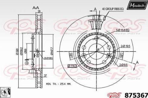 Maxtech 875367.0080 - Bremžu diski ps1.lv