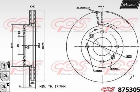 Maxtech 875305.6980 - Bremžu diski ps1.lv