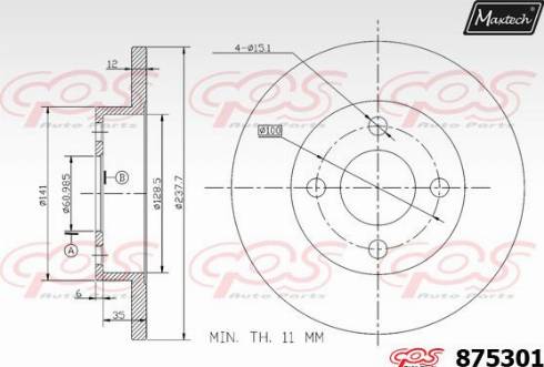 Maxtech 875301.0000 - Bremžu diski ps1.lv