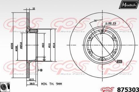 Maxtech 875303.0060 - Bremžu diski ps1.lv