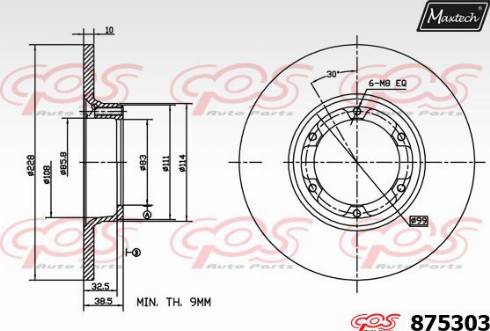 Maxtech 875303.0000 - Bremžu diski ps1.lv