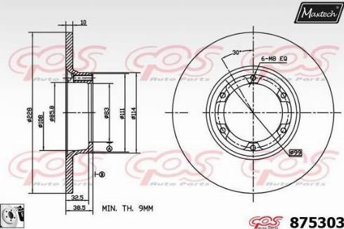 Maxtech 875303.0080 - Bremžu diski ps1.lv