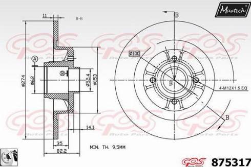 Maxtech 875317.0081 - Bremžu diski ps1.lv