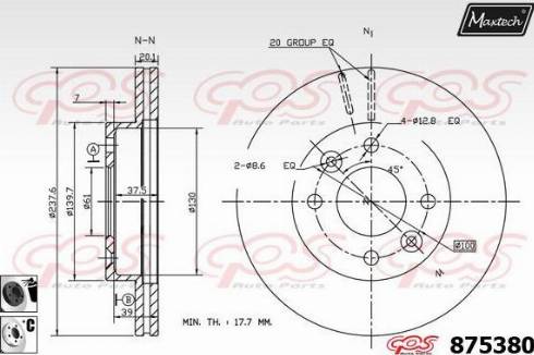 Maxtech 875380.6060 - Bremžu diski ps1.lv