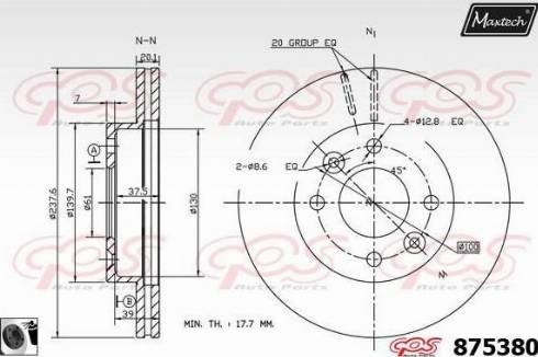 Maxtech 875380.0060 - Bremžu diski ps1.lv