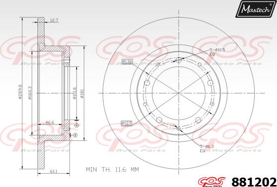 Maxtech 875380 - Bremžu diski ps1.lv