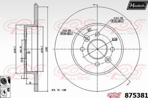 Maxtech 875381.6060 - Bremžu diski ps1.lv