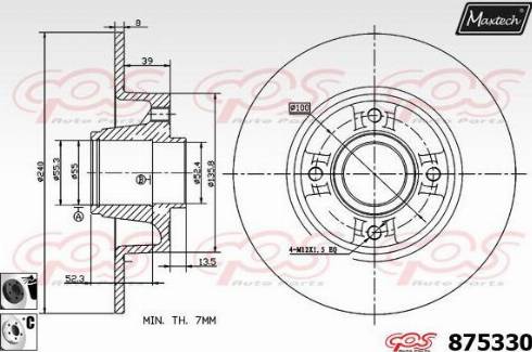 Maxtech 875330.6065 - Bremžu diski ps1.lv