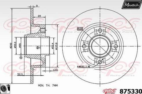 Maxtech 875330.0065 - Bremžu diski ps1.lv