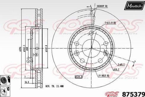 Maxtech 875379.6060 - Bremžu diski ps1.lv