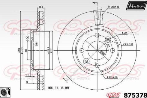 Maxtech 875378.0060 - Bremžu diski ps1.lv