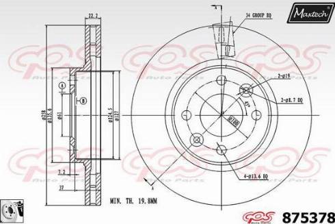 Maxtech 875378.0080 - Bremžu diski ps1.lv