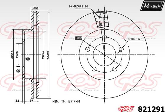 Maxtech 876608 - Bremžu trumulis ps1.lv