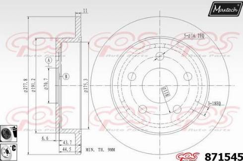 Maxtech 871545.6060 - Bremžu diski ps1.lv