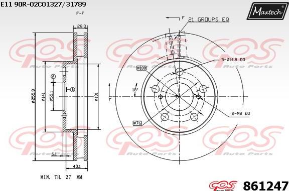 Maxtech 871545 - Bremžu diski ps1.lv