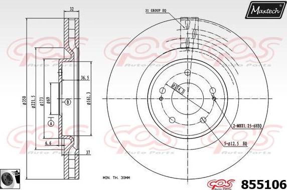 Maxtech 871540 - Bremžu diski ps1.lv