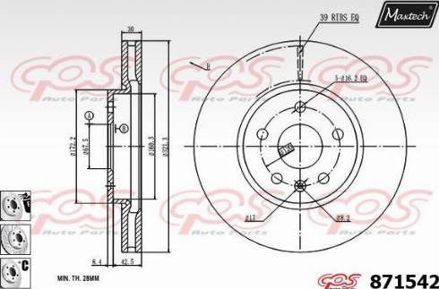 Maxtech 871542.6880 - Bremžu diski ps1.lv