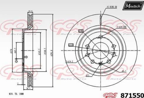 Maxtech 871550.0000 - Bremžu diski ps1.lv