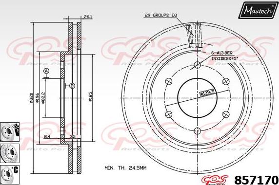 Maxtech 871552 - Bremžu diski ps1.lv