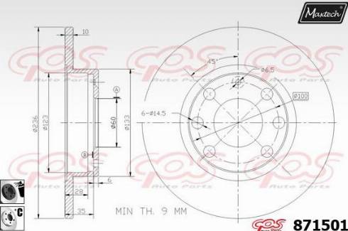 Maxtech 871501.6060 - Bremžu diski ps1.lv