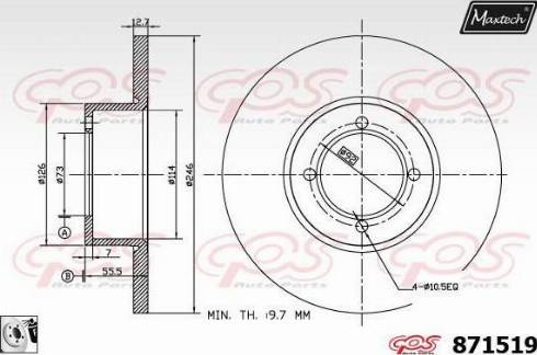 Maxtech 871519.0080 - Bremžu diski ps1.lv