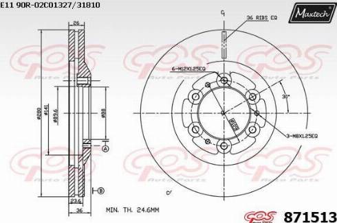 Maxtech 871513.0000 - Bremžu diski ps1.lv