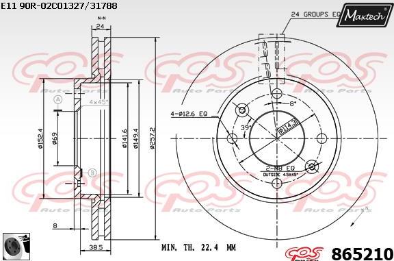 Maxtech 871536 - Bremžu diski ps1.lv