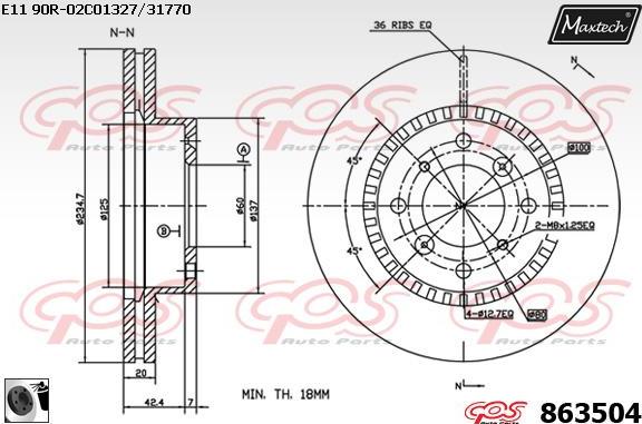 Maxtech 871530 - Bremžu diski ps1.lv