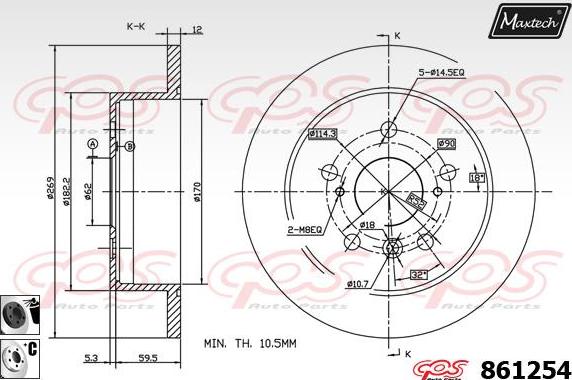 Maxtech 871525 - Bremžu diski ps1.lv