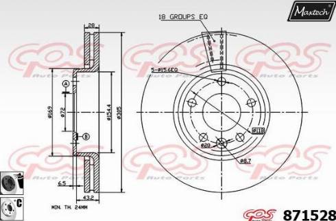 Maxtech 871528.6060 - Bremžu diski ps1.lv