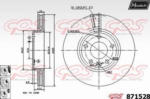 Maxtech 871528.6880 - Bremžu diski ps1.lv