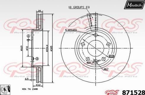 Maxtech 871528.0080 - Bremžu diski ps1.lv