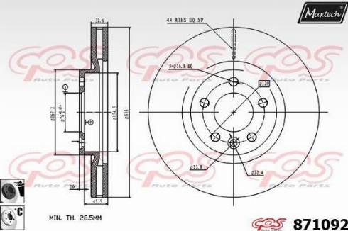 Maxtech 871092.6060 - Bremžu diski ps1.lv