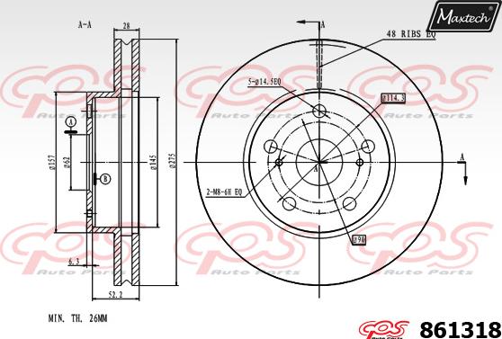 Maxtech 871040 - Bremžu diski ps1.lv