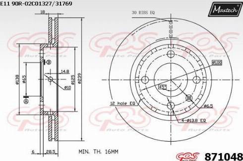 Maxtech 871048.0000 - Bremžu diski ps1.lv