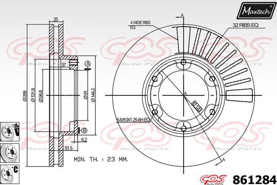 Maxtech 871069 - Bremžu diski ps1.lv