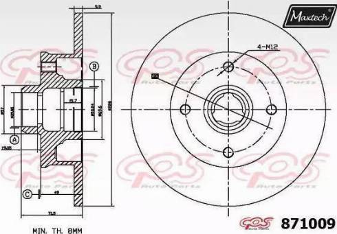 Maxtech 871009.6880 - Bremžu diski ps1.lv