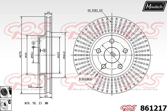 Maxtech 871009 - Bremžu diski ps1.lv