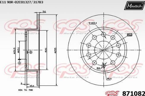 Maxtech 871082.0000 - Bremžu diski ps1.lv