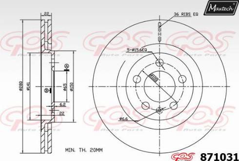 Maxtech 871031.0000 - Bremžu diski ps1.lv