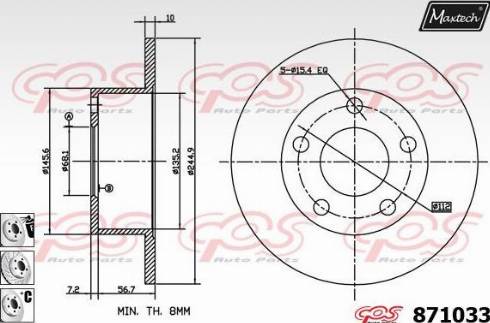 Maxtech 871033.6980 - Bremžu diski ps1.lv