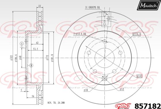 Maxtech 871033 - Bremžu diski ps1.lv