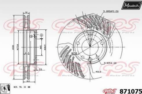 Maxtech 871075.0080 - Bremžu diski ps1.lv